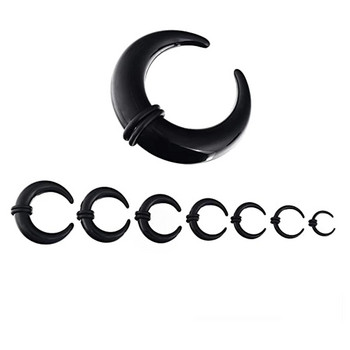 WKOUD 8 PCS Комплект за пиърсинг на ухото Акрилни стеснени спирални конусовидни тунели Разширения на ухото на преградния рог за мъже, жени Бижута за тяло