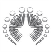 ZS 1 par 2-18 mm tunela za uši Kompleti za istezanje konusa Mjerači za proširenje uha od nehrđajućeg čelika 316L Dvostruki prošireni čepići za uši Body Piercing