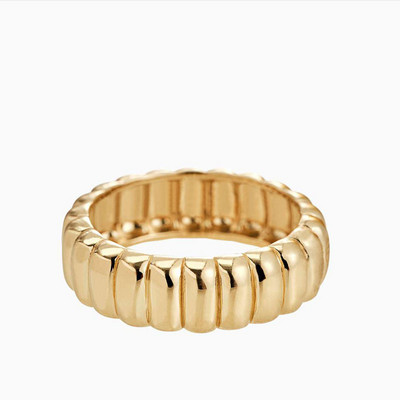 Joolim augstas klases PVD moderni pīti gredzeni sievietēm nerūsējošā tērauda juvelierizstrādājumu vairumtirdzniecība