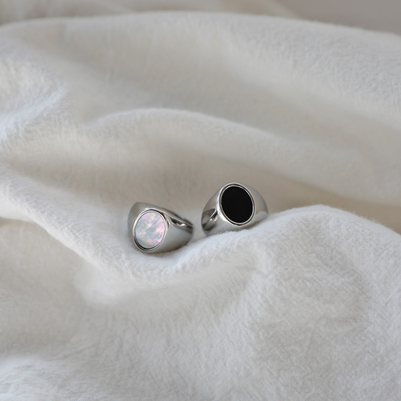 Joolim augstas klases PVD pārklāti nerūsējošā tērauda gredzeni ovāli apvalka gredzeni bez aptraipīšanas