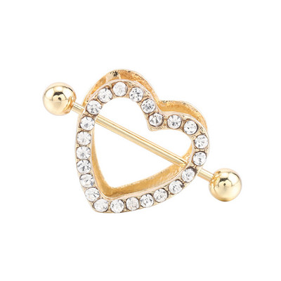 1 pāris 14 G nerūsējošā tērauda krūšu pīrsings, rotaslietas, sirds krūšu pīrsings, stienis, krūšu gredzeni, aizsargapvalks, stienis, seksīgi pīrsingi