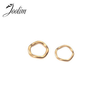 Joolim High End Gold PVD Fashion Rough Wave пръстени за жени Бижута от неръждаема стомана на едро