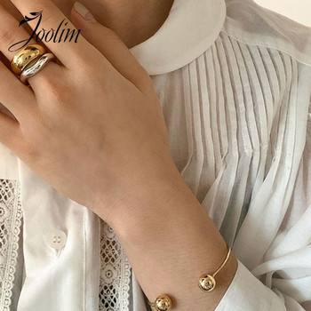 Joolim High End Gold PVD Fashion Rough Wave пръстени за жени Бижута от неръждаема стомана на едро