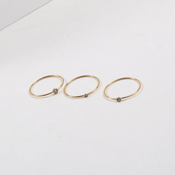 Joolim High End PVD мини стъклени пръстени за жени Бижута от неръждаема стомана на едро
