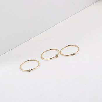 Joolim High End PVD мини стъклени пръстени за жени Бижута от неръждаема стомана на едро