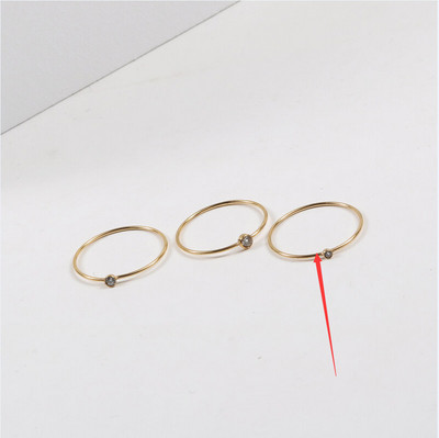 Joolim High End PVD Mini Glass Rings for Women Κοσμήματα από ανοξείδωτο χάλυβα Χονδρική