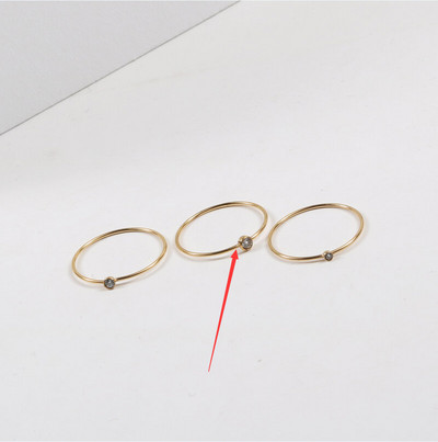 Joolim High End PVD Mini Glass Rings for Women Κοσμήματα από ανοξείδωτο χάλυβα Χονδρική