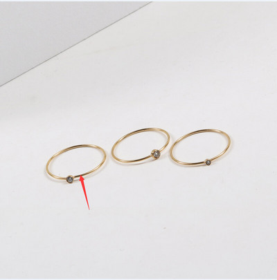 Joolim High End PVD Mini Glass Rings for Women Κοσμήματα από ανοξείδωτο χάλυβα Χονδρική