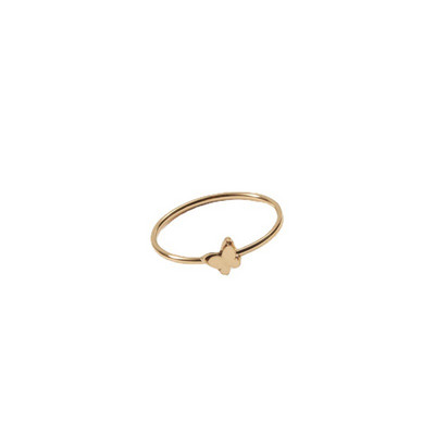 Joolim High End Gold Finish Waterproof Sweety Dainty Double Layer Mini Butterfly Rings Nakit od nehrđajućeg čelika Veleprodaja