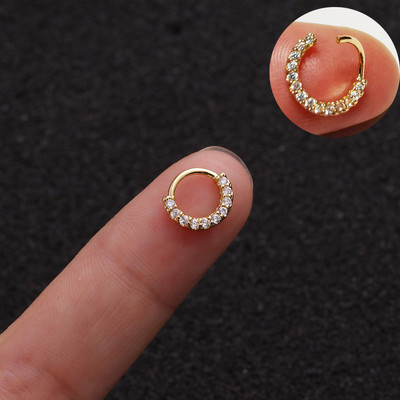 1PCS CZ stīpa auskars skrimšļa auskari Tragus rotaslietas virve starpsienas pīrsings eņģes stīpa deguna pīrsings rotaslietas deguna gredzena stīpa