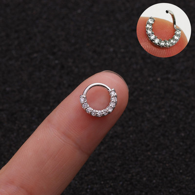 1PCS CZ stīpa auskars skrimšļa auskari Tragus rotaslietas virve starpsienas pīrsings eņģes stīpa deguna pīrsings rotaslietas deguna gredzena stīpa