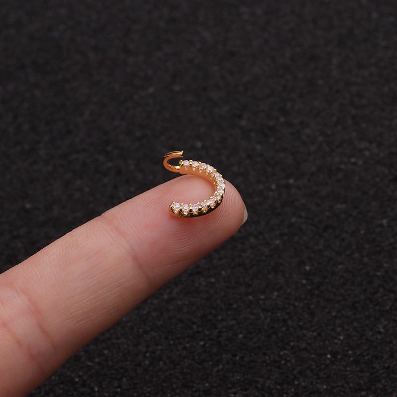 1PCS CZ stīpa auskars skrimšļa auskari Tragus rotaslietas virve starpsienas pīrsings eņģes stīpa deguna pīrsings rotaslietas deguna gredzena stīpa