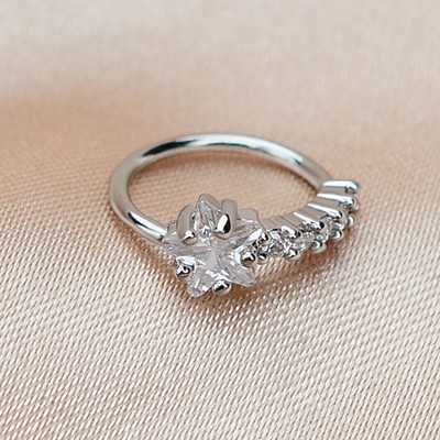 18G 1tk augustamine nina rõngas kõrva nina rõngad Heart Star Cz Helix kõhre tragus kõrvarõngad ninasõõrme keha ehted