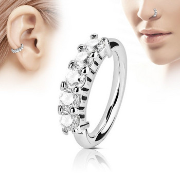 1 ΤΕΜ. 20 G Nariz Piercings Δακτυλίδια μύτης Daith Piercings Nariz Earrings Conch Rook Piercings Body Jewelry 1,0x8mm Septum Piercings