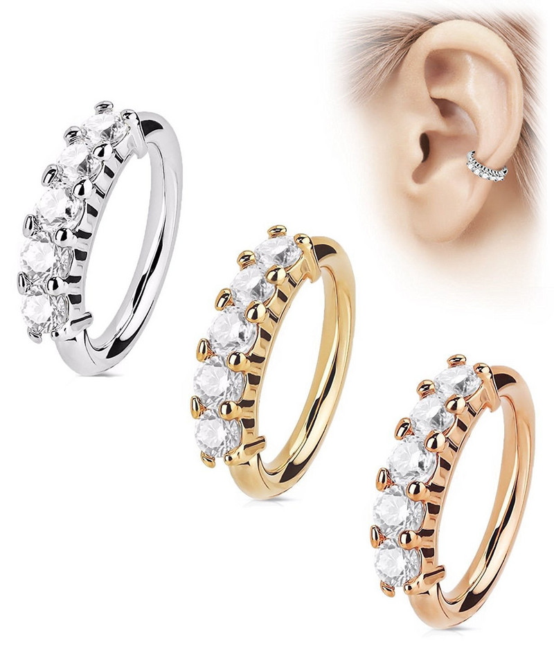 1PC 20G Nariz Piercings Nose Piercing Daith Nariz Naušnice Conch Rook Piercings Nakit za tijelo 1.0x8mm Septum Piercings