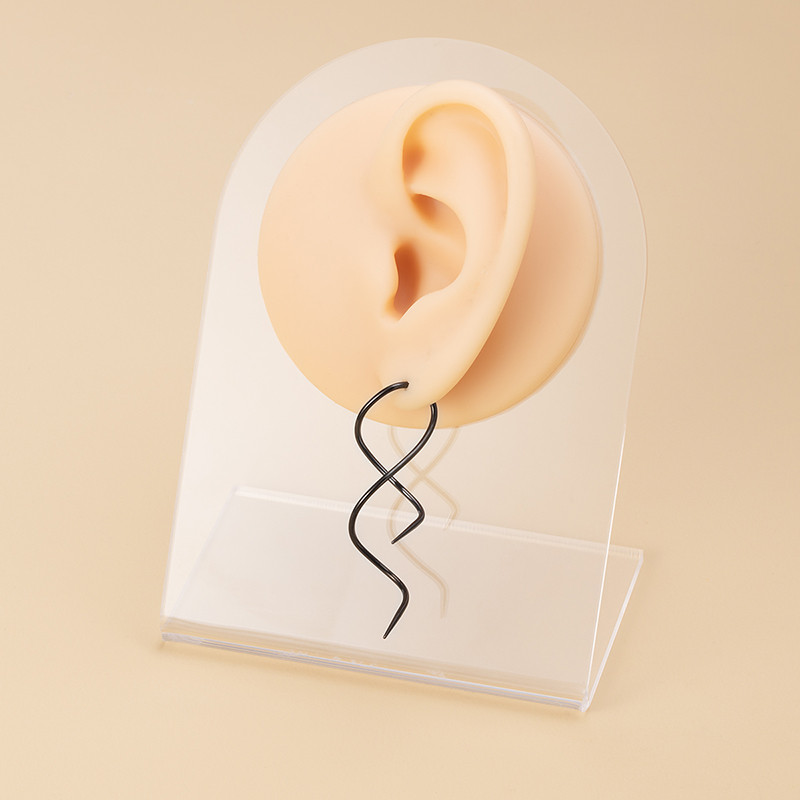 1PC Ķirurģiskā tērauda Twist piekarināmā cilpa auskars Konusveida auss svara pakaramais Helix Hoop Tragus nestuves paplašinātājs pīrsings ķermeņa rotaslietas