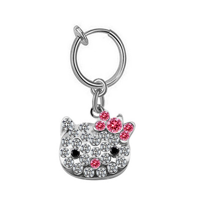 Uus liblikas võltsitud nööbasõrmus võltsitud kõhu augustamise klamber nabanabal võltsitud võltsitud kõhu kõhre kõrvarõnga klamber