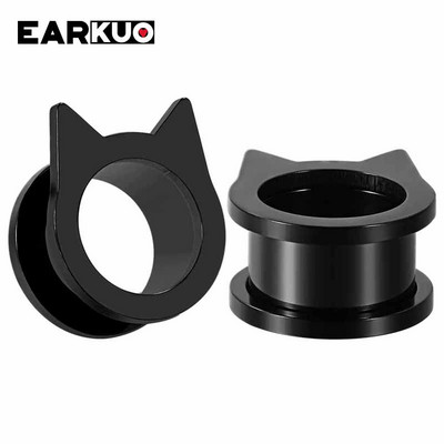 EARKUO Hot Selling Mačka Šišmiš Pčela Ananas Tuneli za bušenje ušiju od nehrđajućeg čelika Ekspanderi Nakit za tijelo Nosila za naušnice 2 KOM.