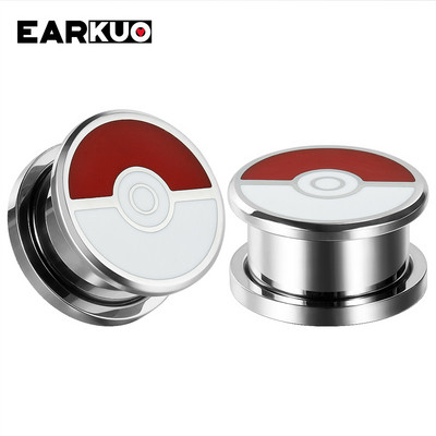 EARKUO Hot Selling Mačka Šišmiš Pčela Ananas Tuneli za bušenje ušiju od nehrđajućeg čelika Ekspanderi Nakit za tijelo Nosila za naušnice 2 KOM.