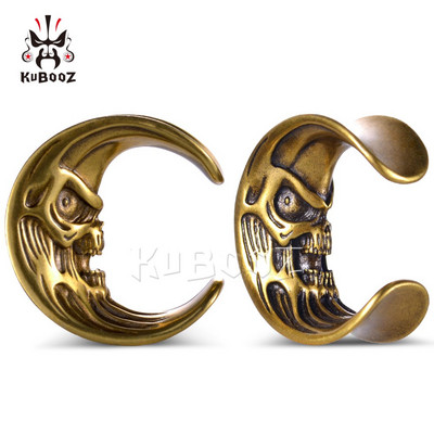 KUBOOZ Jedinstveni bakreni kostur Tuneli za uši Mjerači Čepovi Urezi Piercing Ekspander Nosilice Naušnice Nakit za piercing tijela 2 KOM.