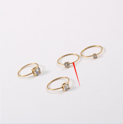 Joolim augstākās klases zelta apdare, neaptraipa, modes smalki cirkona gredzeni, moderni sievietēm, nerūsējošā tērauda juvelierizstrādājumu vairumtirdzniecība