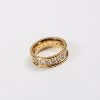 Joolim augstas klases 18 K zelta PVD bez aptraipīšanas, cirkona gredzeni sievietēm, 2022. gada nerūsējošā tērauda juvelierizstrādājumu vairumtirdzniecība