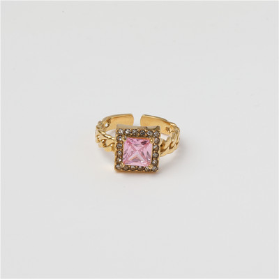 Joolim High End PVD Vodootporno bijelo crno školjkasto cirkonsko prstenje za žene Veleprodaja nakita od nehrđajućeg čelika