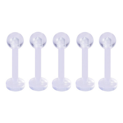 5gab Labret lūpu gredzens ar auskaru ausu caurduršanas stienis Ķirurģiskā tērauda skrimšļa daiva akrils Tragus Helix Monroe skrūvējamas ķermeņa rotaslietas