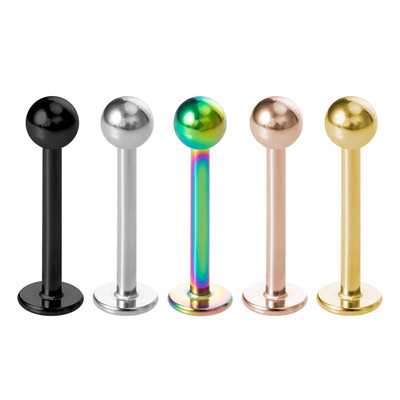 5gab Labret lūpu gredzens ar auskaru ausu caurduršanas stienis Ķirurģiskā tērauda skrimšļa daiva akrils Tragus Helix Monroe skrūvējamas ķermeņa rotaslietas