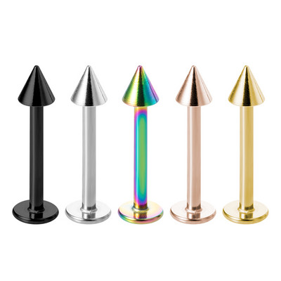 5gab Labret lūpu gredzens ar auskaru ausu caurduršanas stienis Ķirurģiskā tērauda skrimšļa daiva akrils Tragus Helix Monroe skrūvējamas ķermeņa rotaslietas