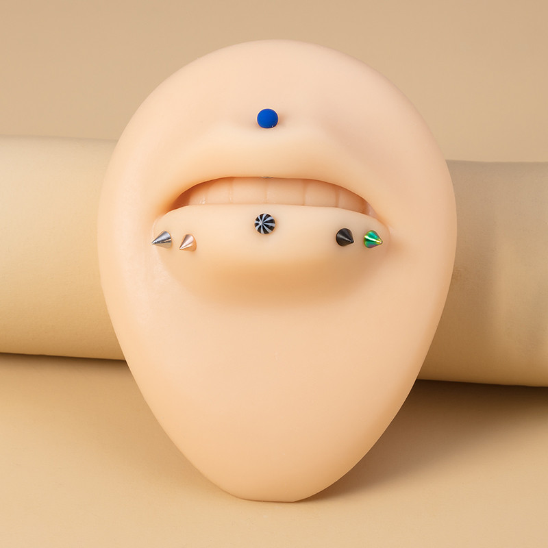 5gab Labret lūpu gredzens ar auskaru ausu caurduršanas stienis Ķirurģiskā tērauda skrimšļa daiva akrils Tragus Helix Monroe skrūvējamas ķermeņa rotaslietas