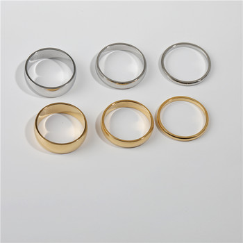Joolim High End Gold PVD Αδιάβροχα απλά κυκλικά δαχτυλίδια για γυναίκες Χονδρική κοσμήματα από ανοξείδωτο χάλυβα