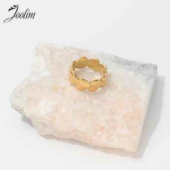 Joolim High End Gold PVD NO Fade Index Finger Finger Rings for Women Κοσμήματα από ανοξείδωτο ατσάλι Χονδρική