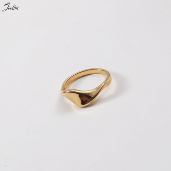 Joolim High End Gold Finish No Fade Simple Twisted Curved Rings Trendy for Women Κοσμήματα από ανοξείδωτο χάλυβα Χονδρική