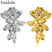 Vankula 2 kom Novi cvjetni utezi za vješalice za rastegnute uši Mjerači Čepići za uši od nehrđajućeg čelika Mjerači Komplet za rastezanje Nakit za tijelo