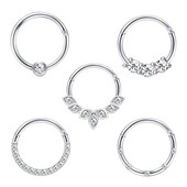 1Gb 16G deguna gredzens sievietēm Mēness Zvaigzne Zieds Galvaskauss Starpsienas Gredzeni Stīpiņa Deguna starpsienas Pīrsings Helix Skrimšļa Ausu Pīrsingi