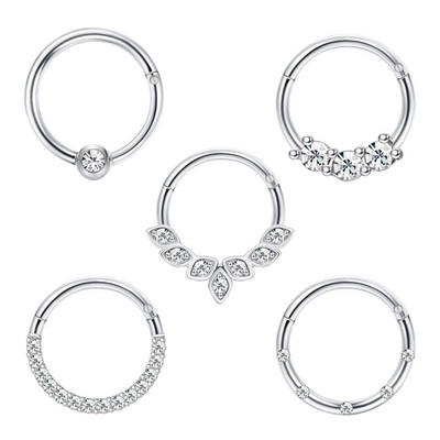1 buc 16G Inel pentru nas pentru femei Moon Star Floare Craniu Septum Inele Inel Naz Septum Piercing Helix Cartilaj Piercing ureche