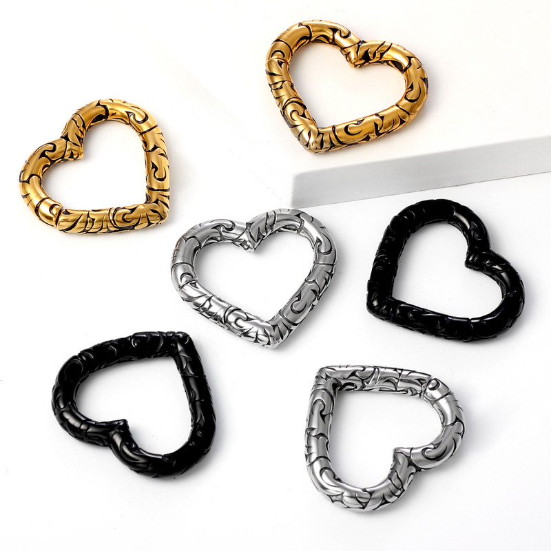 Casvort 2PCS 5mm 4g Barokno srce Utezi za uši Hipoalergeni čepići od nehrđajućeg čelika Tuneli Nosiljka Piercing Nakit za tijelo
