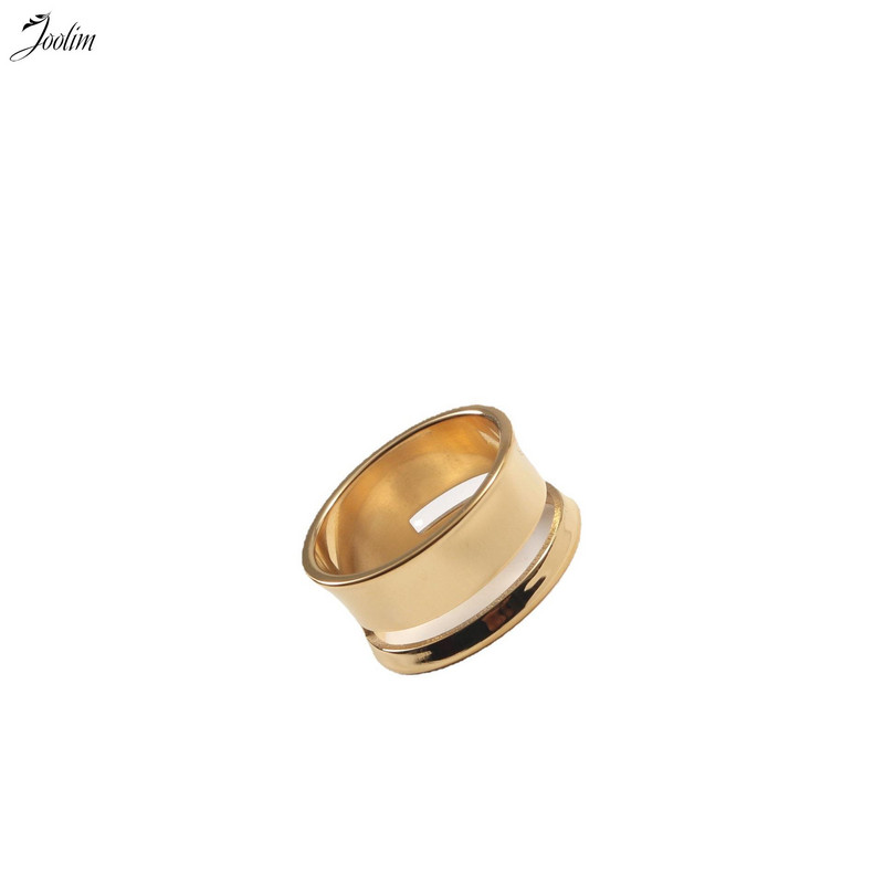 Joolim High End pozlaćena trajna traka sa širokim nepravilnim lukom, vodootporni i nepotamnjeni nakit od nehrđajućeg čelika, veleprodaja
