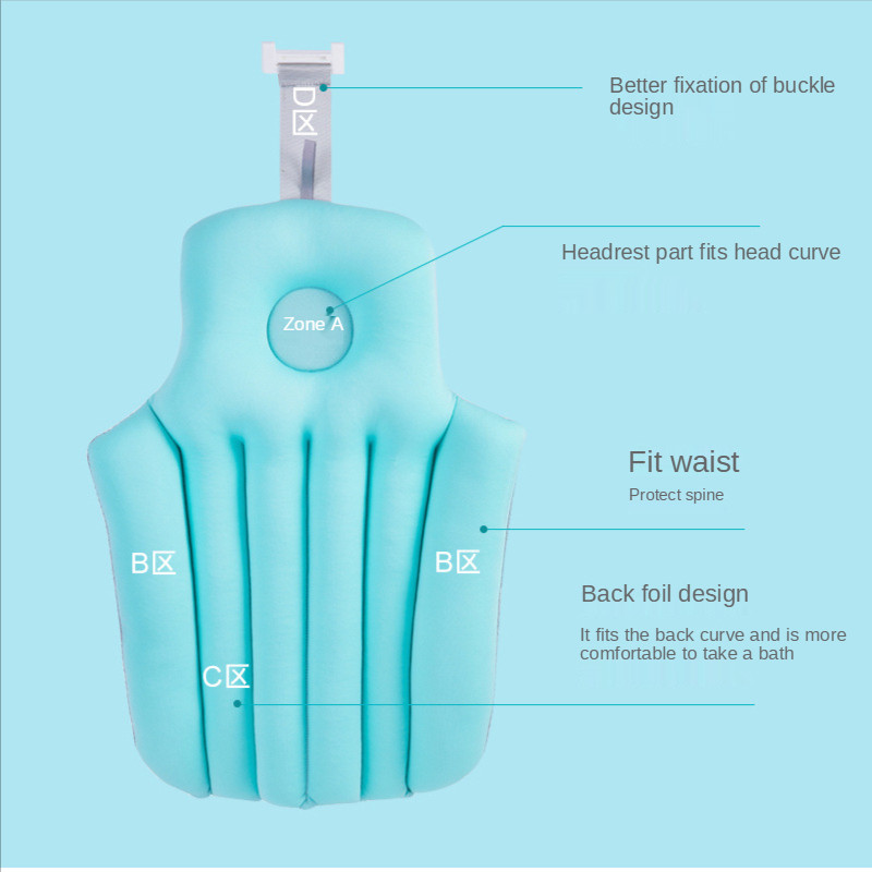 Jastuk za kupanje Udoban jastuk Spa Jastuk za kupanje Jastuk za kadu Neklizajući Vodootporni vrat i leđa Opuštanje Za odrasle i djecu