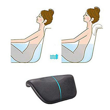 Hot-Spa вана Възглавница PU възглавница за баня с нехлъзгащи се вендузи Ергономична домашна спа облегалка за глава за отпускане на гърба на главата и врата