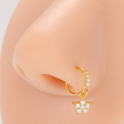 Mali prstenovi za nos od kirurškog čelika, srce, zvijezda, mjesec, sunce, cirkon, 20 g nakit za piercing za žene, muškarce, poklon