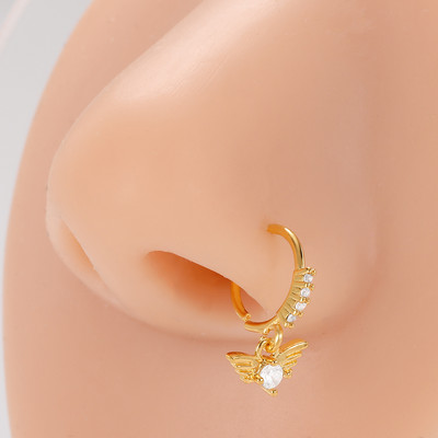 Mali prstenovi za nos od kirurškog čelika, srce, zvijezda, mjesec, sunce, cirkon, 20 g nakit za piercing za žene, muškarce, poklon