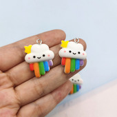 10 komada Koreja Rainbow Star Cloud Slatki privjesci za izradu nakita Nalazi od smole Plutajući privjesak Flaster Diy Phone Case Naušnice C869