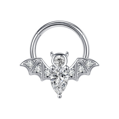 Leptir prsten za piercing nosa Prsten za piercing nosne pregrade Titanijski čelik Nariz piercing ušne hrskavice Tragus Goth piercing Nez Opal