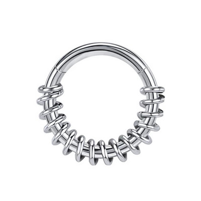 Leptir prsten za piercing nosa Prsten za piercing nosne pregrade Titanijski čelik Nariz piercing ušne hrskavice Tragus Goth piercing Nez Opal