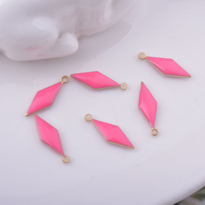 30gab 5*16mm vara ģeometrijas piekariņi abās pusēs emaljēts rombs kulons DIY juvelierizstrādājumu auskaru izgatavošana