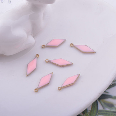 30gab 5*16mm vara ģeometrijas piekariņi abās pusēs emaljēts rombs kulons DIY juvelierizstrādājumu auskaru izgatavošana