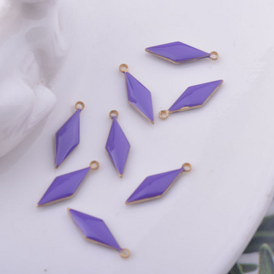 30gab 5*16mm vara ģeometrijas piekariņi abās pusēs emaljēts rombs kulons DIY juvelierizstrādājumu auskaru izgatavošana