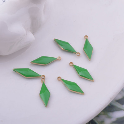 30gab 5*16mm vara ģeometrijas piekariņi abās pusēs emaljēts rombs kulons DIY juvelierizstrādājumu auskaru izgatavošana